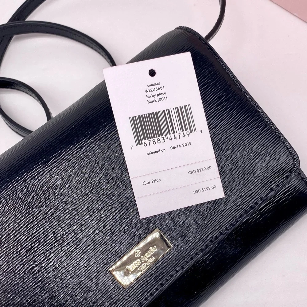 Kate Spade Sleek Black Crossbody Bag